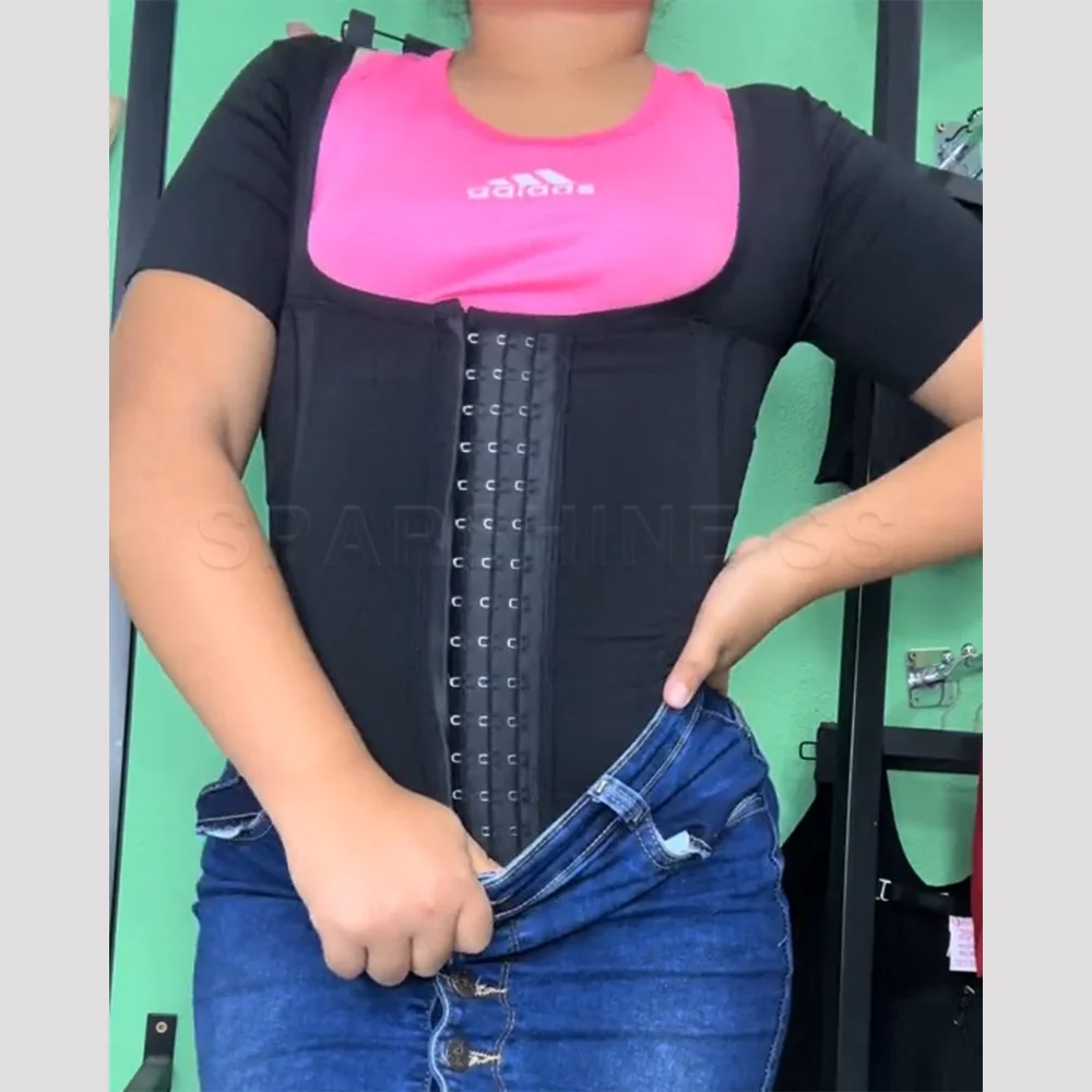 

Fajas Fat Burning High Compression Waist Cinchers with Sleeves Shapewear Seamless Vest Arm Slimmer Tummy Control Body Shaper
