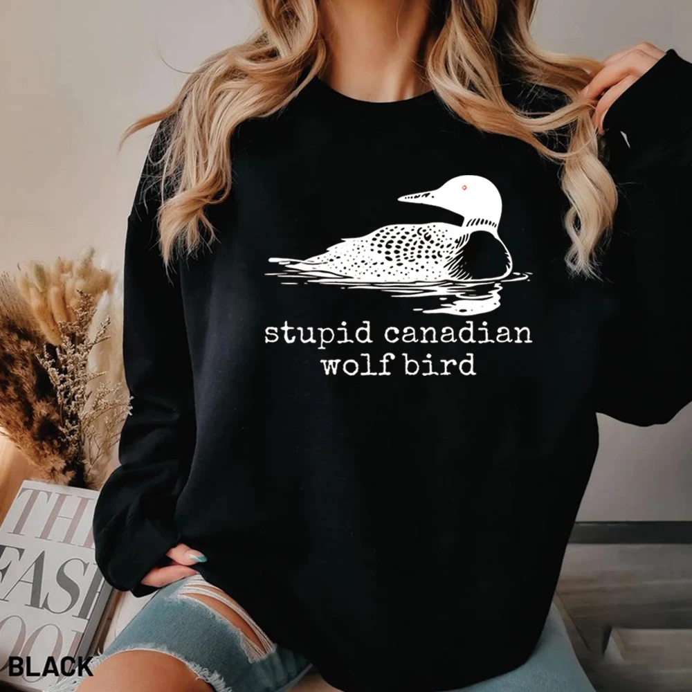 Stupid Canadian Wolf Bird Sweatshirt Heated Rivalry Sweater Hockey Shirt Gay Sport Tee Unisex Long Sleeves Sweatshirts Fans Gift