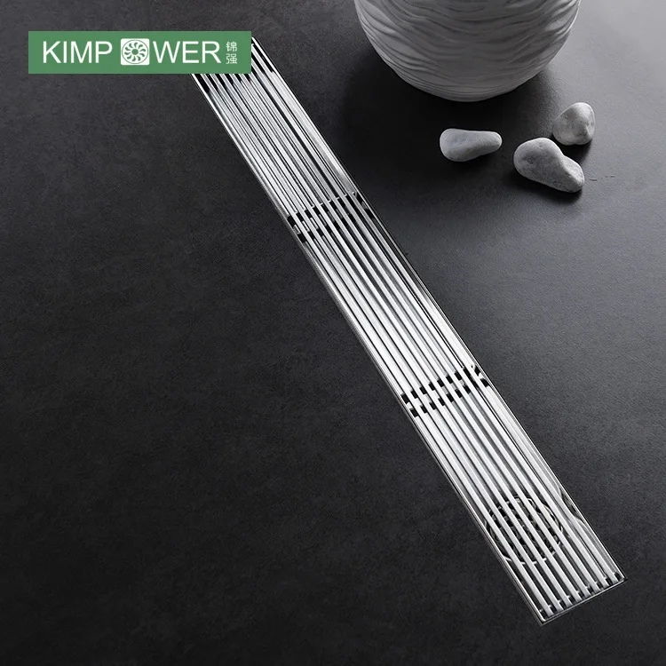 New Long Stainless Steel Linear Shower Floor Drain Deodorant Grille With Side Outlet No Reviews Yet