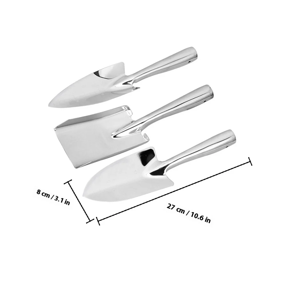 مجموعة واحدة من أدوات البستنة المصنوعة من الفولاذ المقاوم للصدأ، مقبض مريح مقاوم للصدأ محمول لنقل التربة للأطفال وكبار السن متين #2