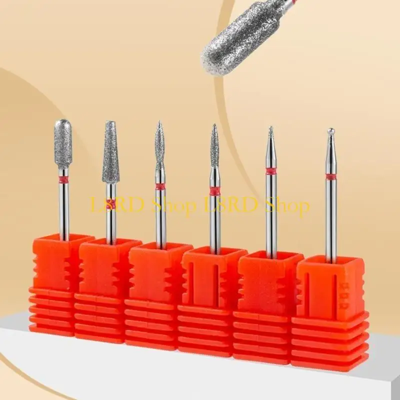 マニキュアリムーバーネイルファイル用ペディキュア用のL8RD電気ミリングカッターネイルドリルビット