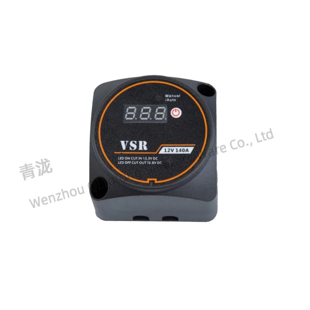 Przekaźnik napięciowy 12V 140A VSR, inteligentny izolator do dwóch akumulatorów z funkcją ładowania, wyświetlacz cyfrowy do kampera/autokaru/jachtu