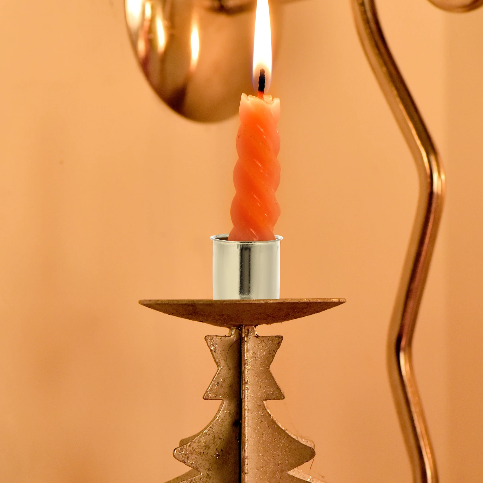 

10Pcs Chic Iron Accessories for Home Table Christmas Decor DIY Projects Cup Xmas Candleholder Empty Glass Cup