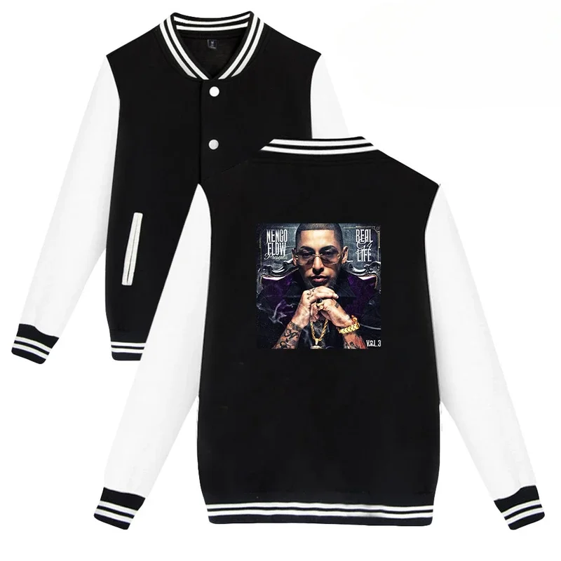 

Rapper Nengo flow baseball jacket men bomber jacket outerwear Harajuku streetwear hip hop baseball uniform casual sportswear