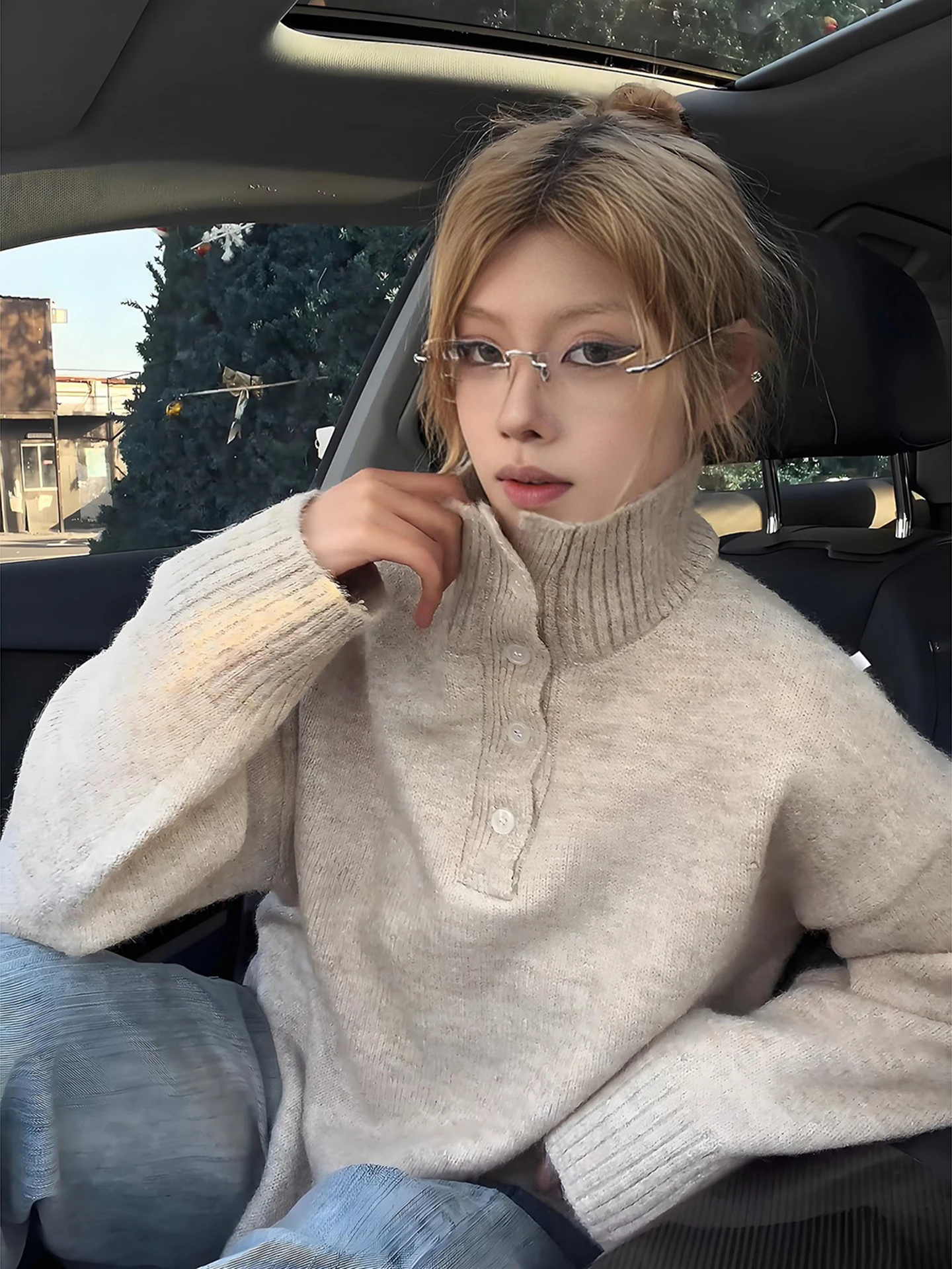 

Мужской вязаный свитер с высоким воротником, мягкий хлопково-шерстяной, на пуговицах, повседневный, зимний, модный, удобный, с длинными рукавами