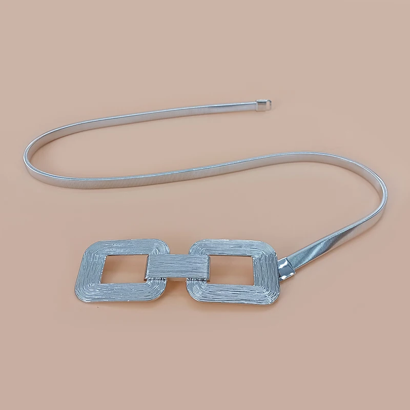 موضة الذهب حزام على شكل سلسلة الإناث الخصر قابل للتعديل مصمم أحزمة للنساء جودة عالية العلامة التجارية الفاخرة فاسق فستان معدني حزام الخصر #6