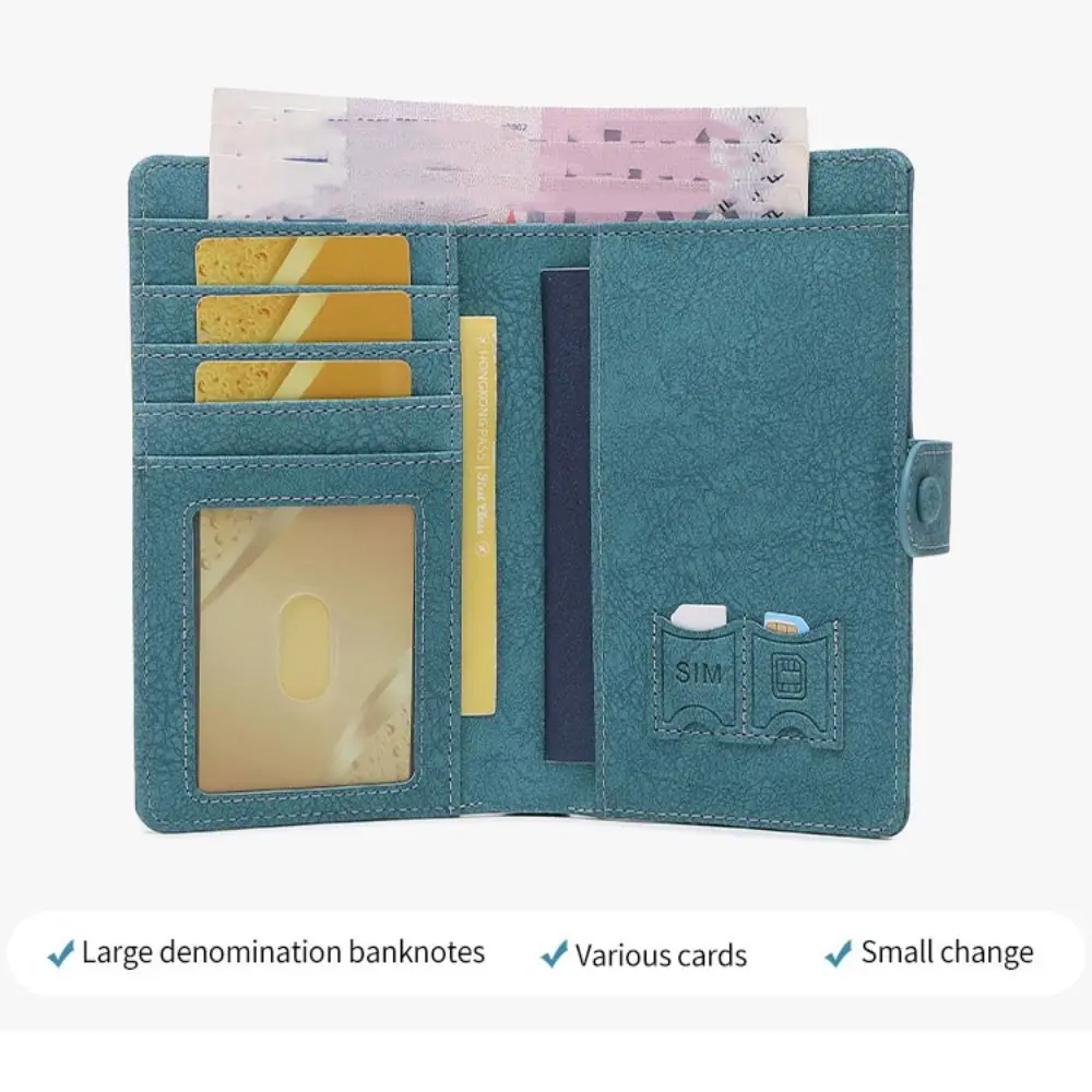 กระเป๋าใส่บัตรอเนกประสงค์ กระเป๋าใส่พาสปอร์ต กระเป๋าใส่ตั๋ว กระเป๋าเดินทาง  วัสดุ PU สำหรับผู้หญิง