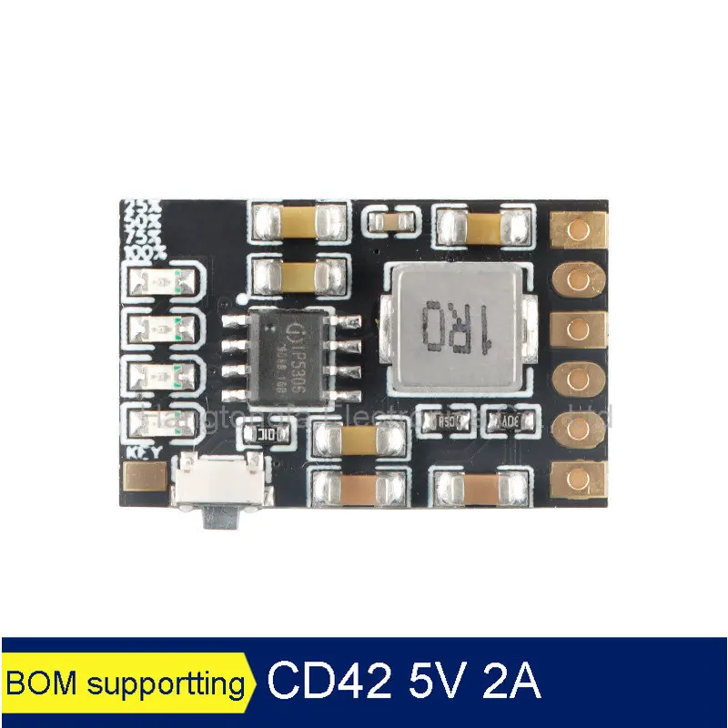 5PCS CD42 DC5V 2.1A Scheda di alimentazione mobile fai da te 4.2V Carica scarica (Boost) Modulo indicatore di protezione della batteria 3.7V al litio 18650