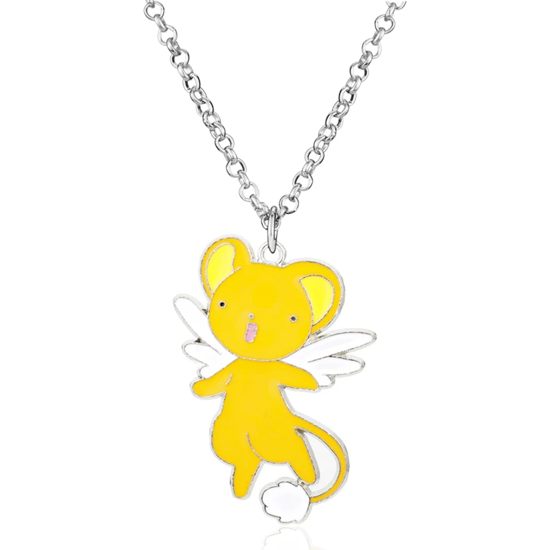 Anime Cardcaptor Sakura Clow Necklace Cosplay Props Sakura Card Captor Kinomoto Sealing Wand Key Shape Necklaces For Women Gifts