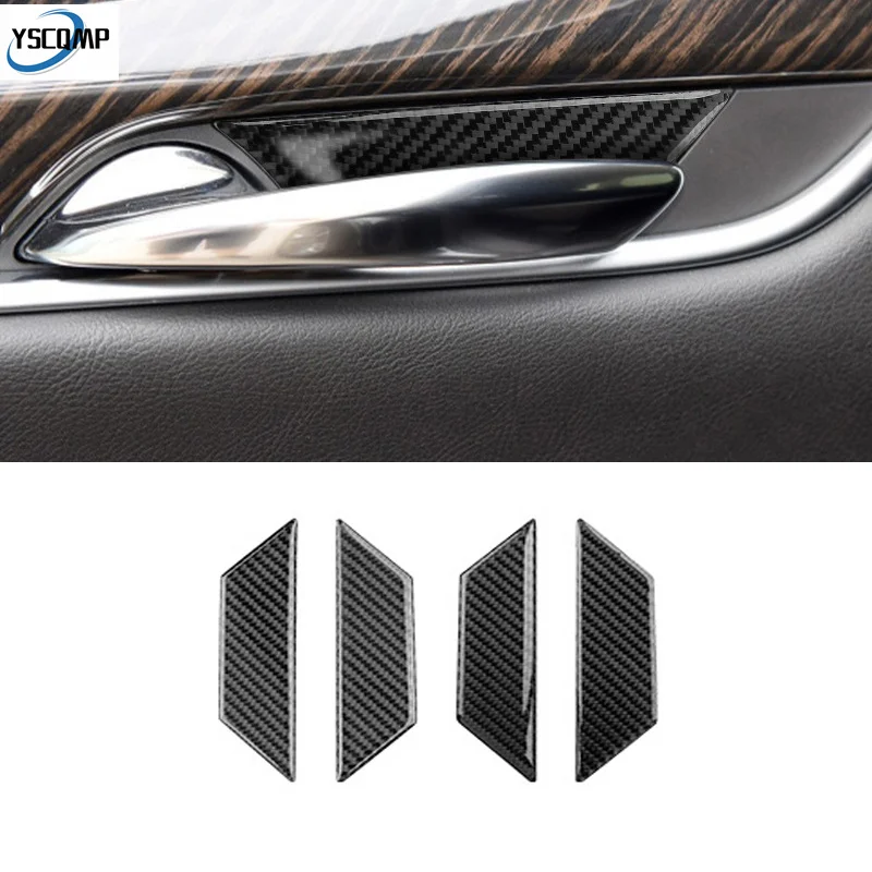 

Carbon Fiber Sticker Decal Car Inner Door Bowl Interior Trim Cover for Cadillac XT5 2016 2017 Accessories