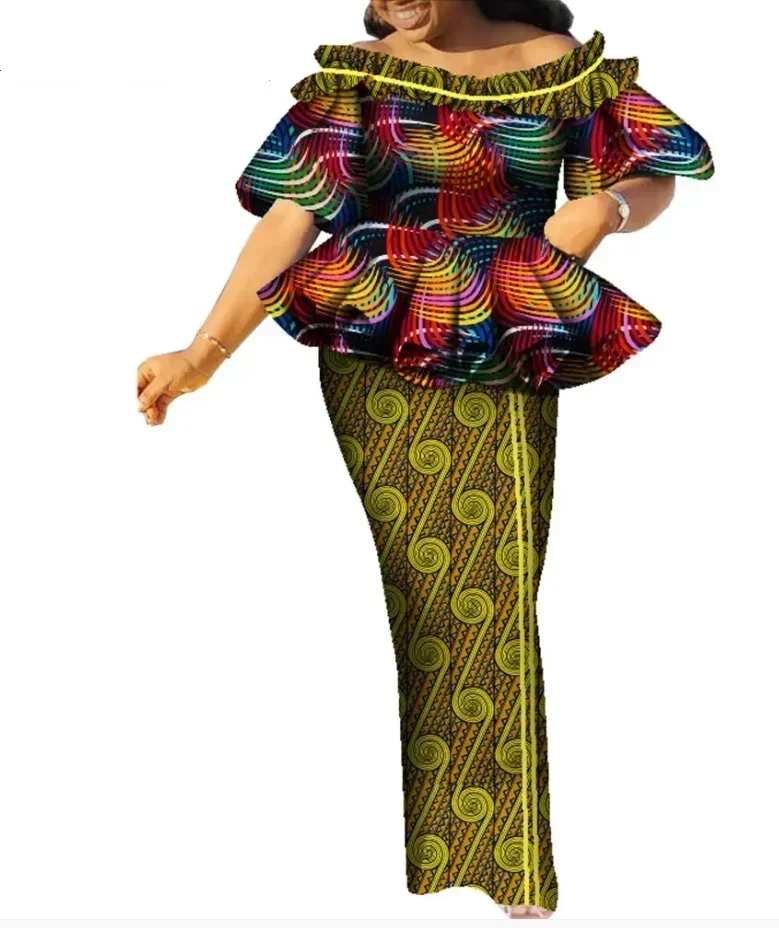 

Stock Size Low Price African Tops and Skirt Set for Women Dashiki Women Evening Party Church Dresses African Skirt Maxi Dress