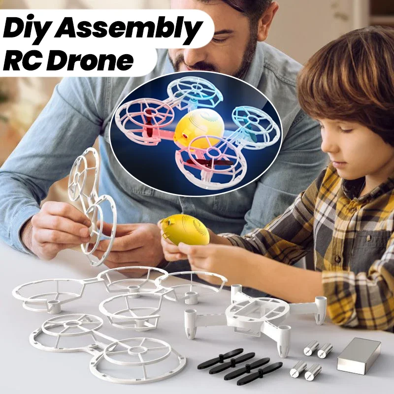 

Diy Assembly Rc Drone Assemble Science Flying Toys Scientific Intelligent Assembly Quadcopter Toy 360 Degree Flip Kids Rc Toys
