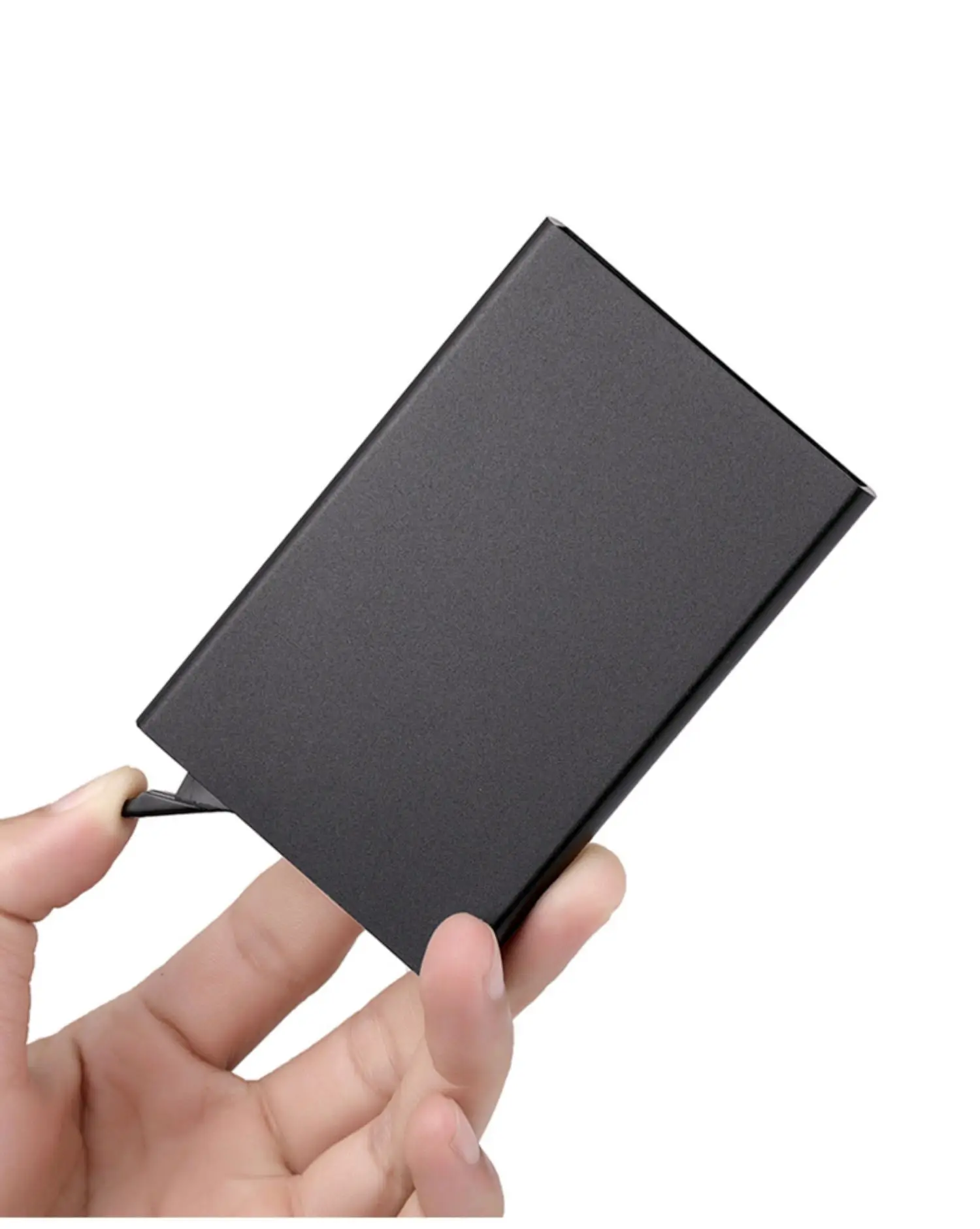 Slim Pop Up Wallet Minimalist Credit Card Holder For Men Women RFID Blocking Mini Metal Case