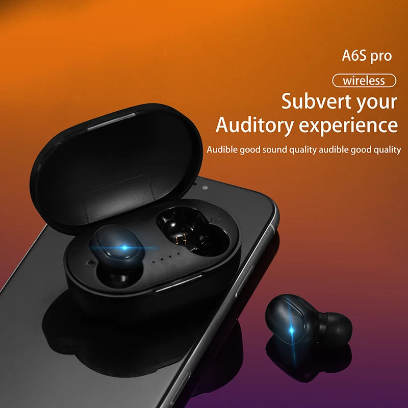 الأصلي A6S TWS سماعة لاسلكية تعمل بالبلوتوث سماعة 5.0 سماعة أذن رياضية سماعة مع هيئة التصنيع العسكري لشاومي سامسونج هواوي LG الهاتف الذكي