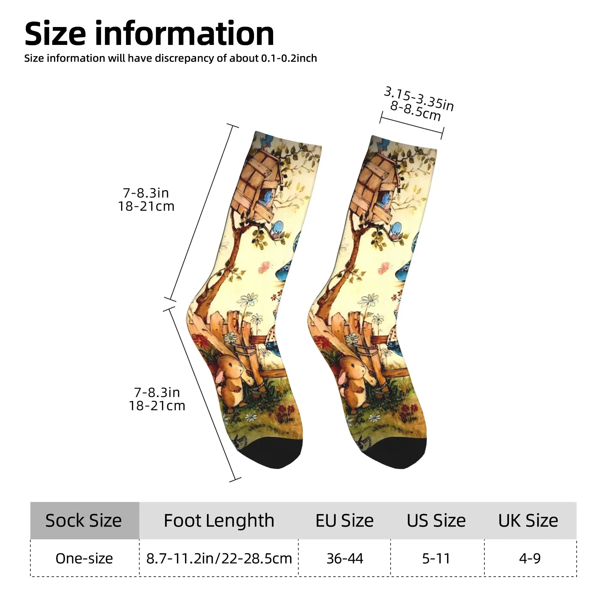 Sarah Kay With Cat Knitted Socks  Anti Bacterial Stockings Men Comfortable Cycling Socks Autumn Casual Design Socks