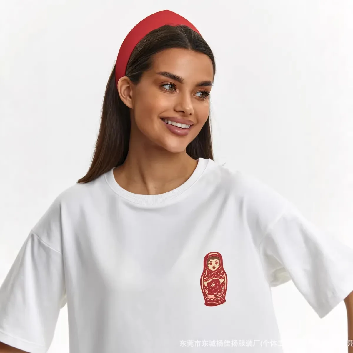 Y2K Vintage Russian Doll Graphic T Shirts Women Oversized Long Sleeve Casual T-shirt Sweet Girls Lady Streetwear Loose Y2k Top