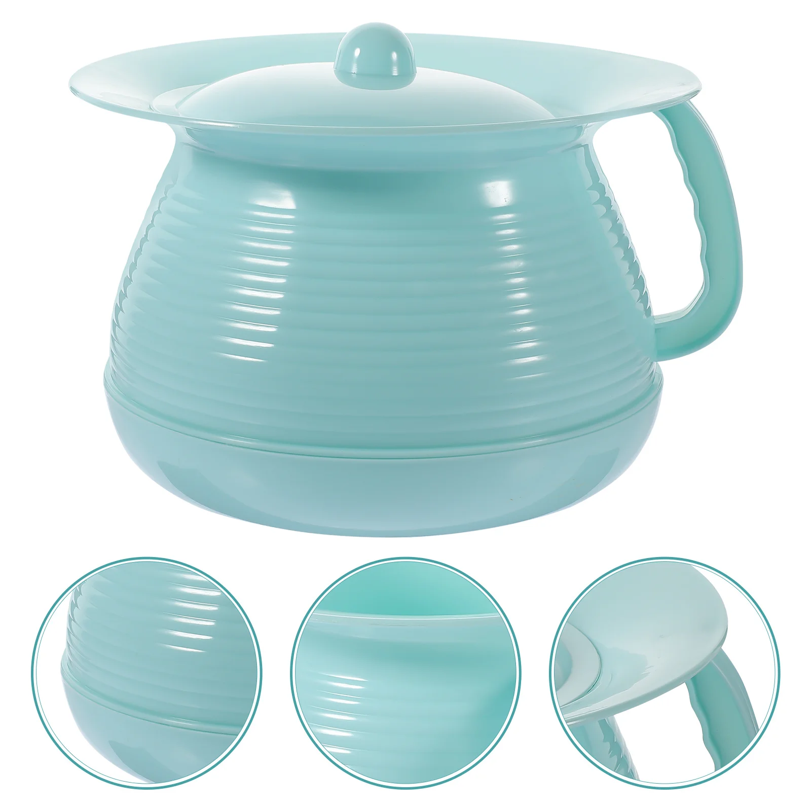 وعاء غرفة الأطفال سميك من البلاستيك المحمول مبولة لكبار السن والمعاقين والأطفال المغطاة المبصقة المنزلية للاستخدام الليلي مقلاة السرير