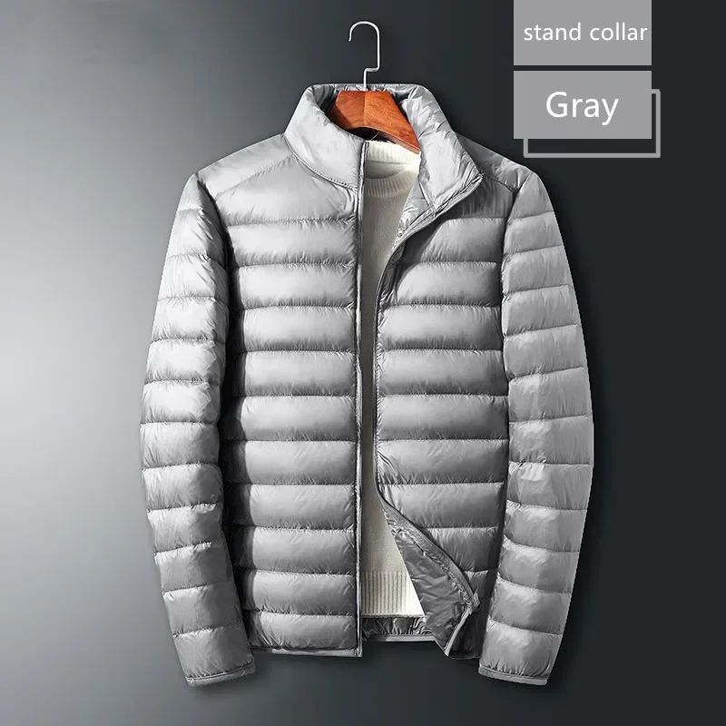 Chaqueta de plumón ajustada para hombre, abrigo cálido, impermeable, a prueba de viento, transpirable, talla grande, Invierno