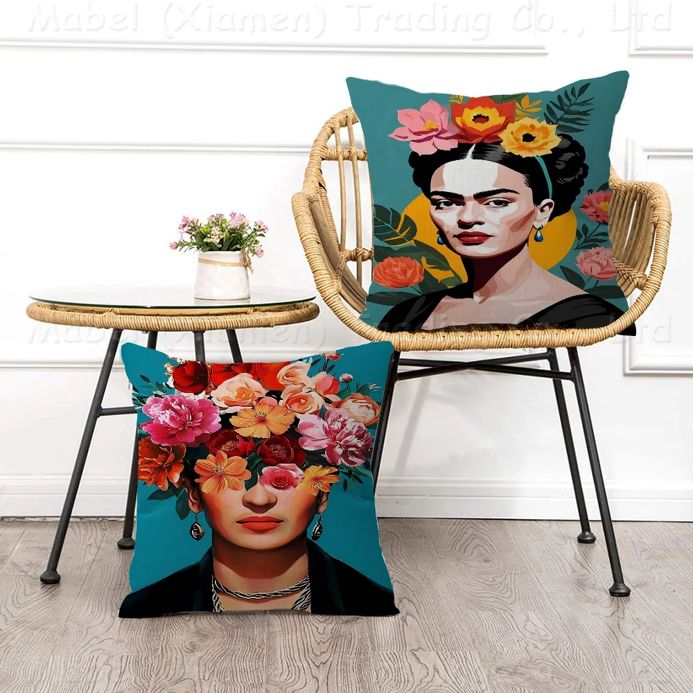 F-frida Painting K-kahlos Cushion Cover Decorative Pillow Sofa Home Decor Case Pillow Cases