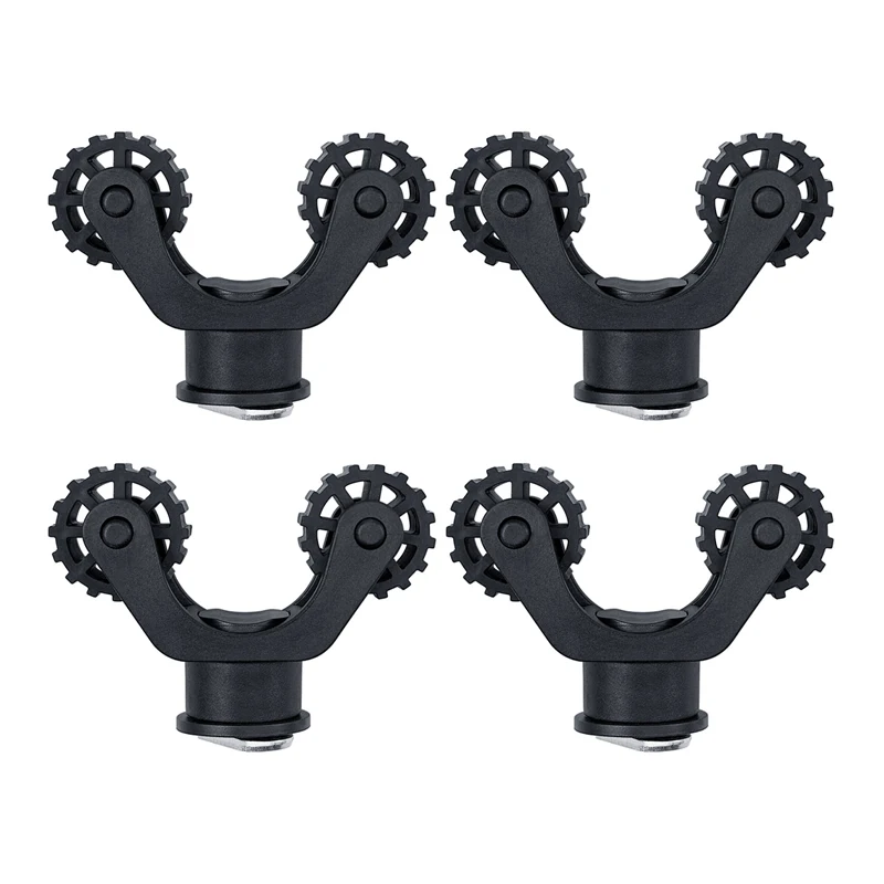 1/2/4Pcs Kayak Paddle Holder Rail Mount Paddle Holder Fit For Standard Paddle Shafts With Rubber Pad 83x61x33mm Kayak Accessory