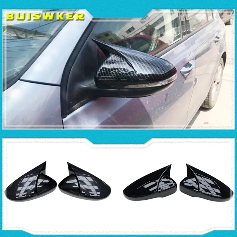 

Side Rearview Mirror Caps Cover For Volkswagen for VW Golf 6 GTI MK6 2009-2014 Door Wing Mirror Cover Trims Trim Holder