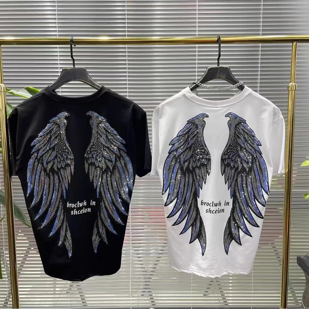 

Hot Diamonds Brand Luxury Plus Size T-shirts for Women Handsome New Letter Short Sleeve Loose Y2K Womens Plus Size Clothing