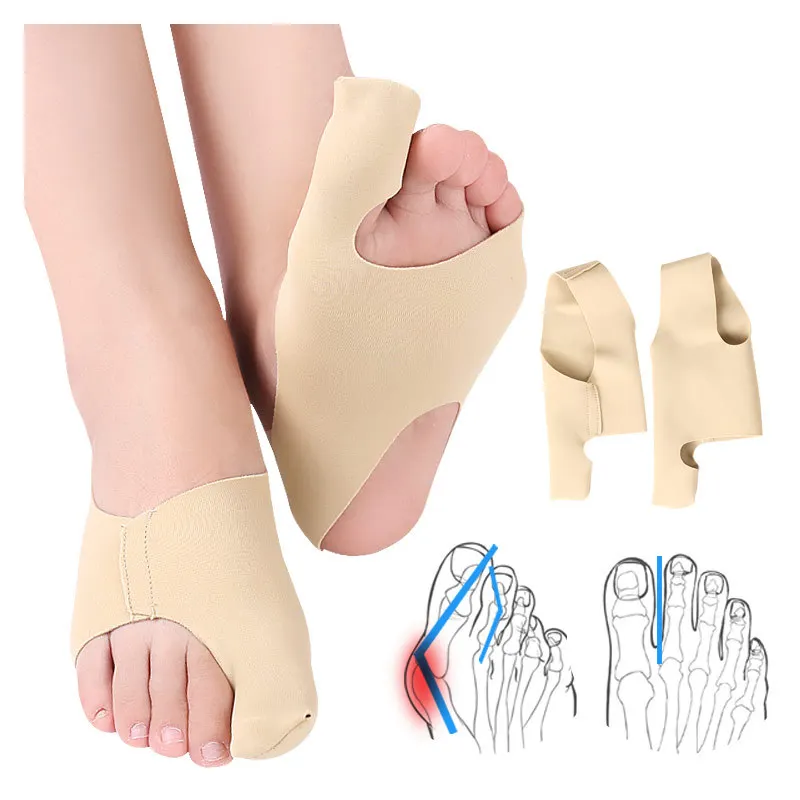 1 Pair Bone Thumb Bunion Corrector Orthopedic Toe Separator Hallux Valgus Pedicure Socks Foot Bunion Straightener Adjuster