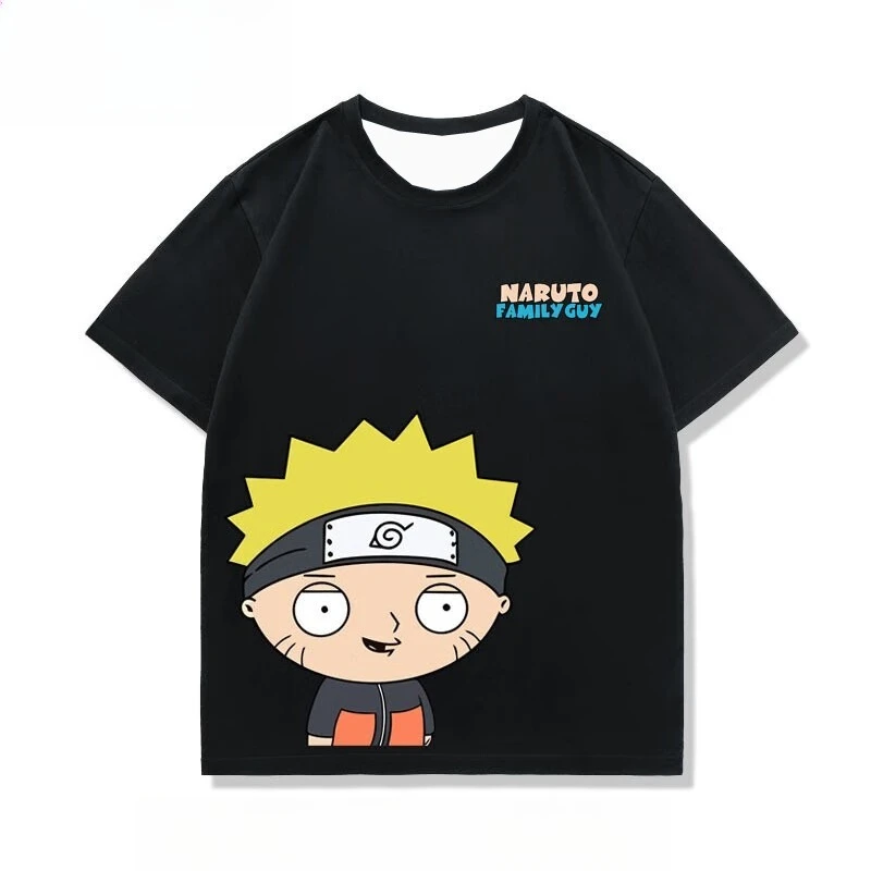 Nueva parodia de Naruto Shippuden Home Dumpling Skin Pete Q Brother Link Comic verano 3D Camiseta de manga corta para hombre