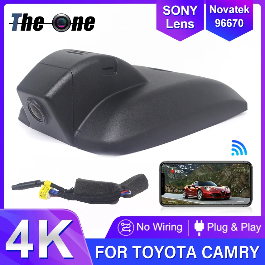 

4K UHD 2160P Plug and play Car DVR Dash Cam Driving Recorder For Toyota Camry 8th Gen 2021-2023 Modification Accessories Parts