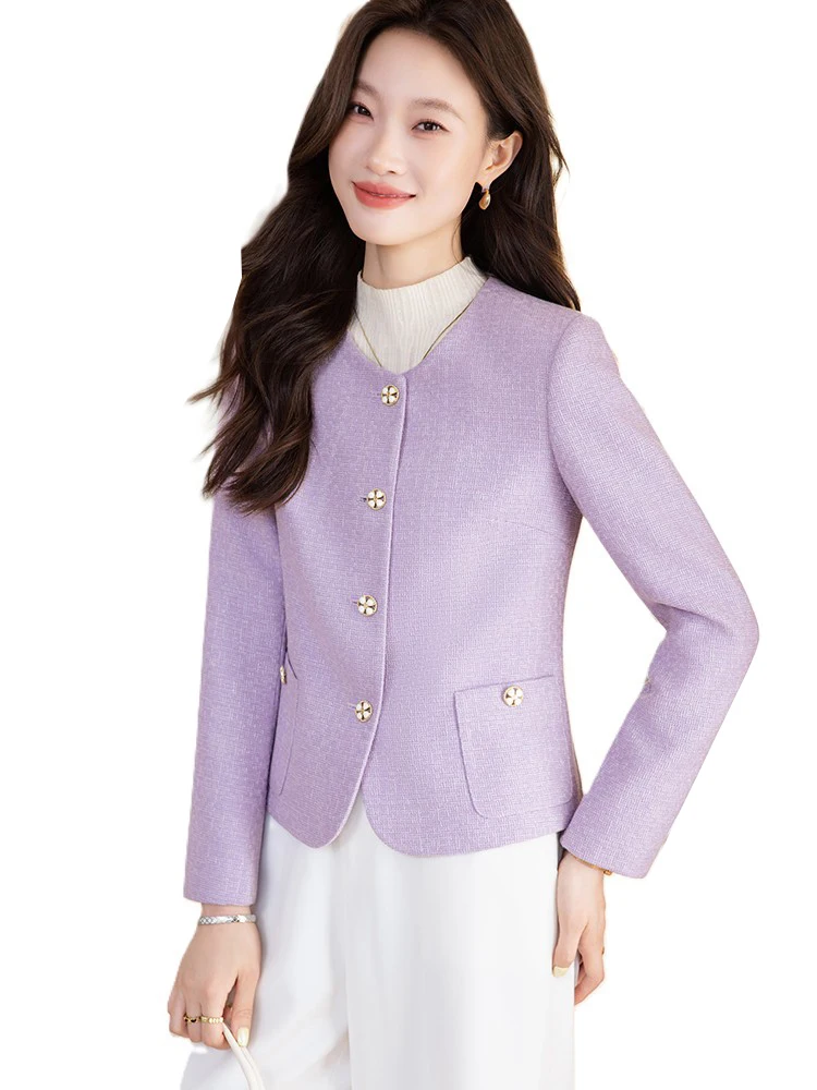 

Модный бежевый, фиолетовый, черный женский повседневный пиджак, женская куртка, пальто