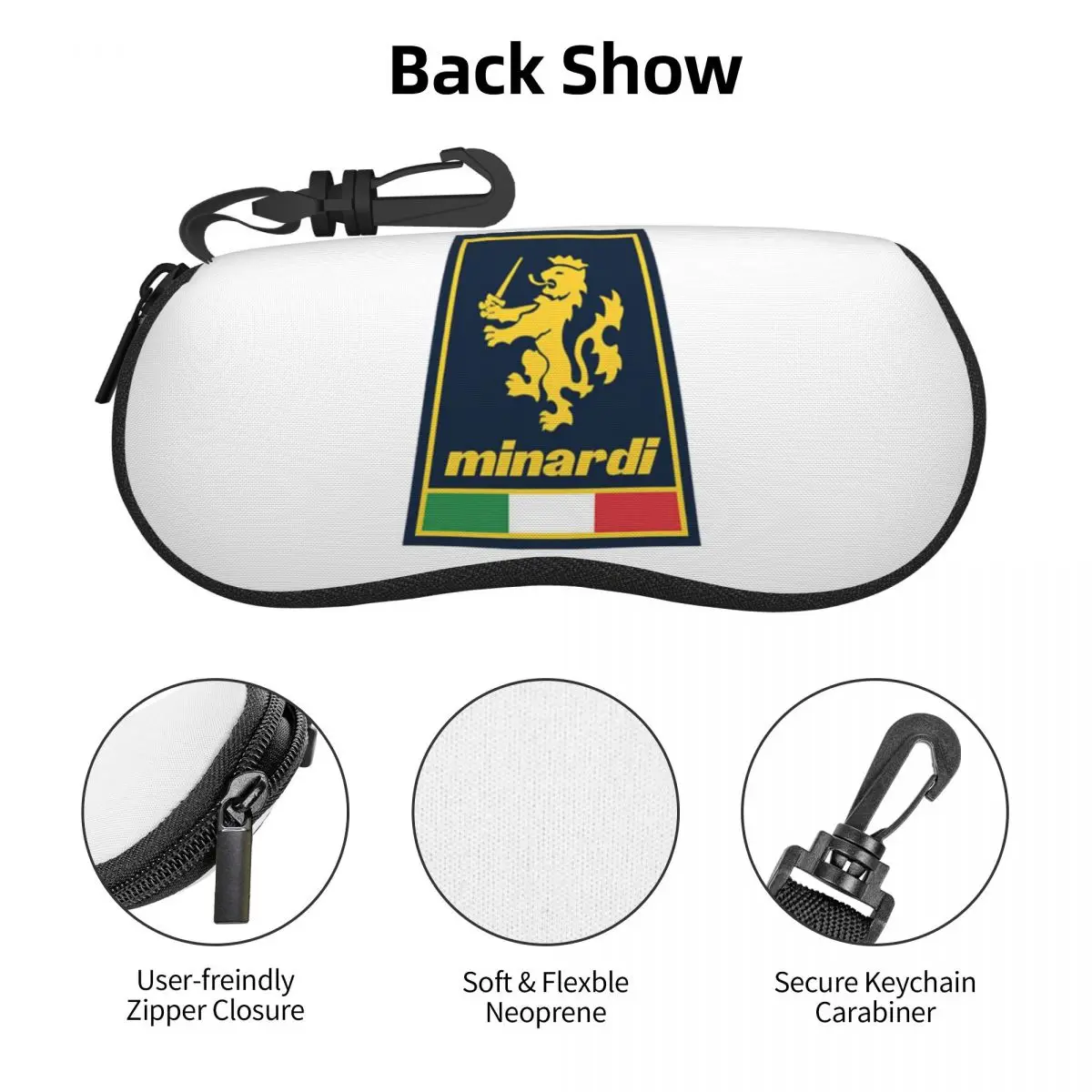 미나르디 레이싱 팀 쉘 안경 케이스 휴대용 선글라스 박스 여성 남성 소프트 안경 가방 파우치