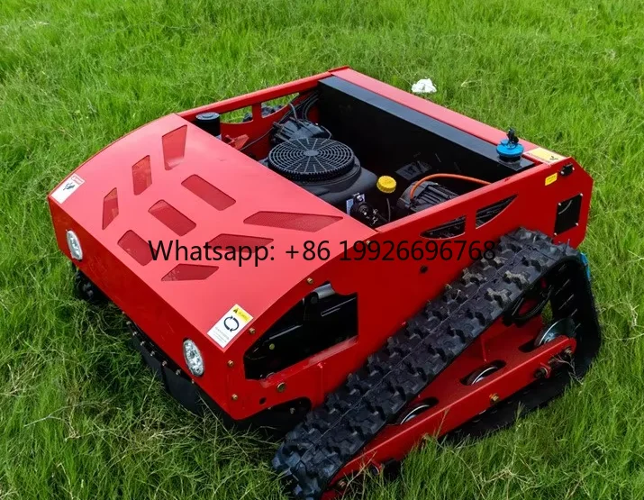 196cc/224cc 45° Slope Mowing 550mm Remote-controlled Lawnmower Robot Adjustment 680m Remote Range for Hillside Orchard Pasture