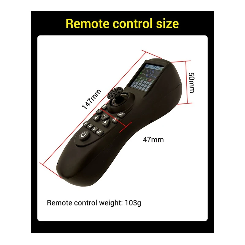 Single-Hand Remote Controller 6-12V Receiver Board TXG4 1.54Inch Colored Screen Display GPS Control Black For RC Bait Boat