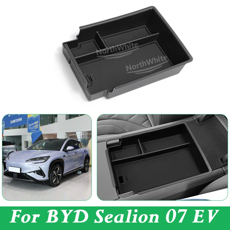 

For BYD Sealion 07 EV/ Sealion 7 2024 2025 Armrest Storage Box Cup Holder Central Control Storage Sundries Box
