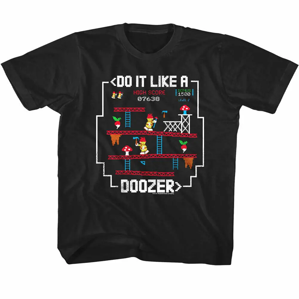 Fraggle Rock Do it Like A Doozer Kids T Shirt 8Bit Pixels  80s Youth