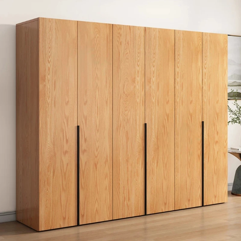 Wooden Bedroom Wardrobe Home Large Capacity Storage Tall Closet Double Wardrobe Shelves Organizer Clothing Cupboard Gabinete
