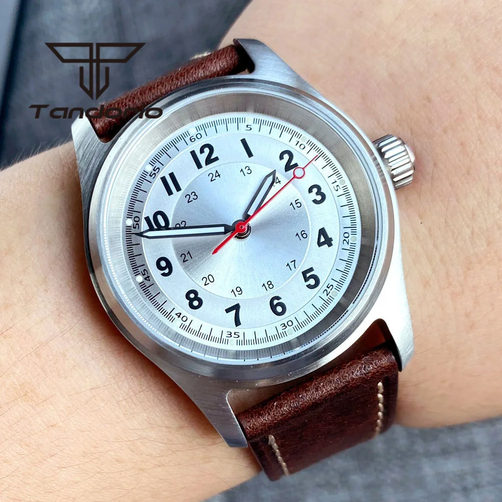 Tandorio 36 mm mode 20BAR automatisch duikpiloothorloge voor heren dames NH35/PT5000/Miyota8215 Movt saffierhorloge groene Lume