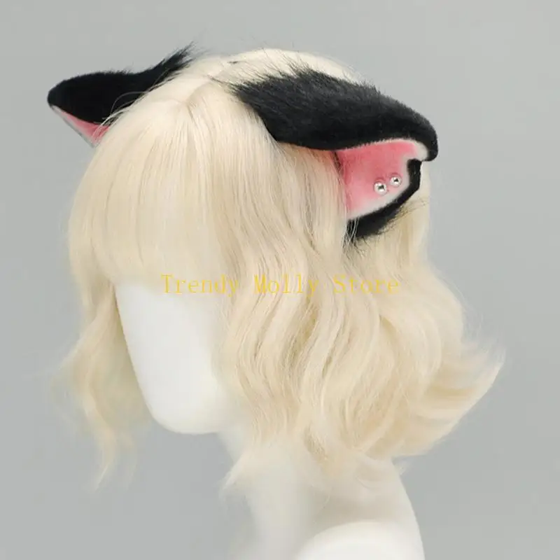 N5KB Schönes Plüsch-Tierohr-Hairhoop Tail Cosplay-Zubehör für Musikfestivals und Animationstreffen