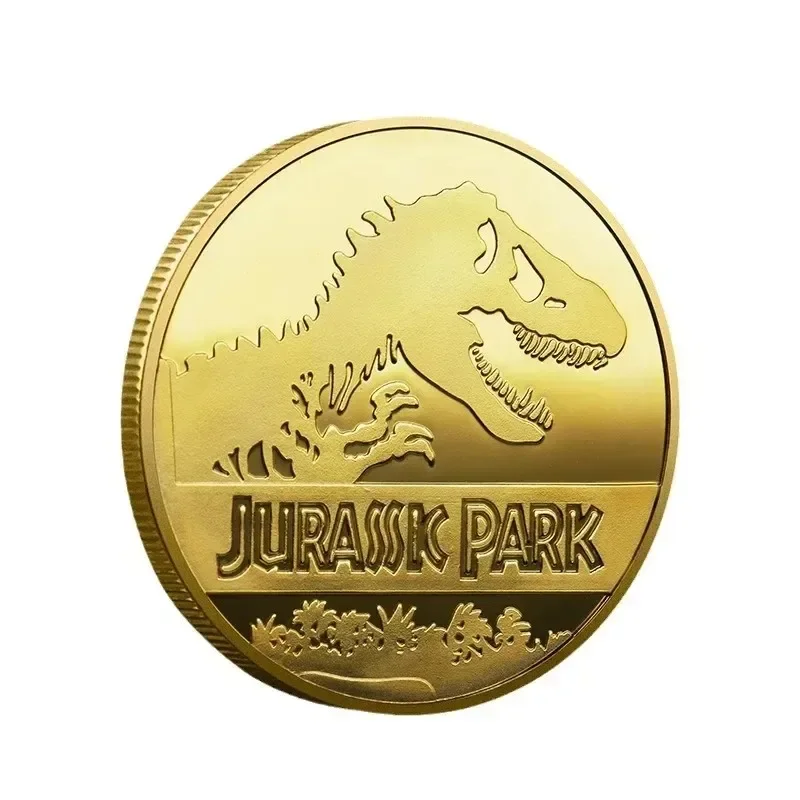 souvenir coin replica commemorative coins medallion badges coins jurassic park dinosaurs coins