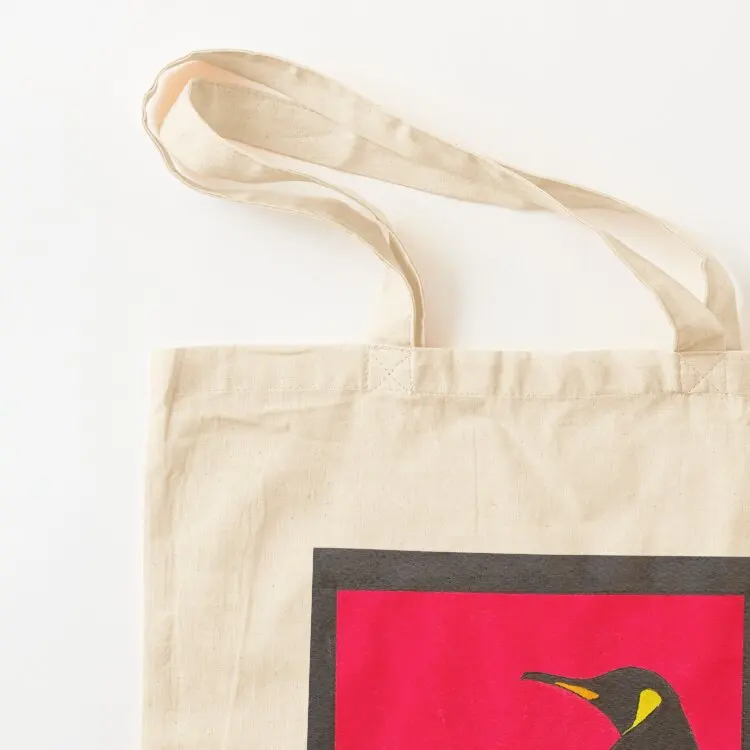 Emporer penguin surveying the pink kingdom Tote Bag Women's shopper bag Candy bags Lady bags Big bag women