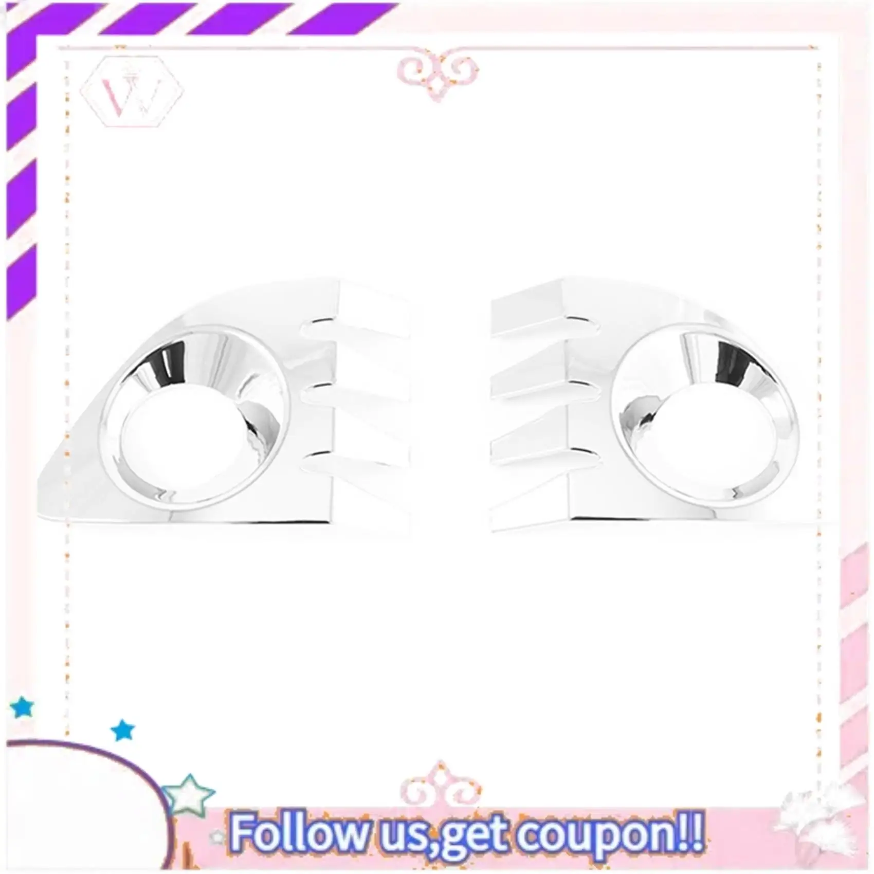

Portable 6 Pcs For Toyota Corolla Cross ABS Chrome Front Rear Fog Light Lamp Eyelid Eyebrow Cover Trim Molding Bezel Garnish