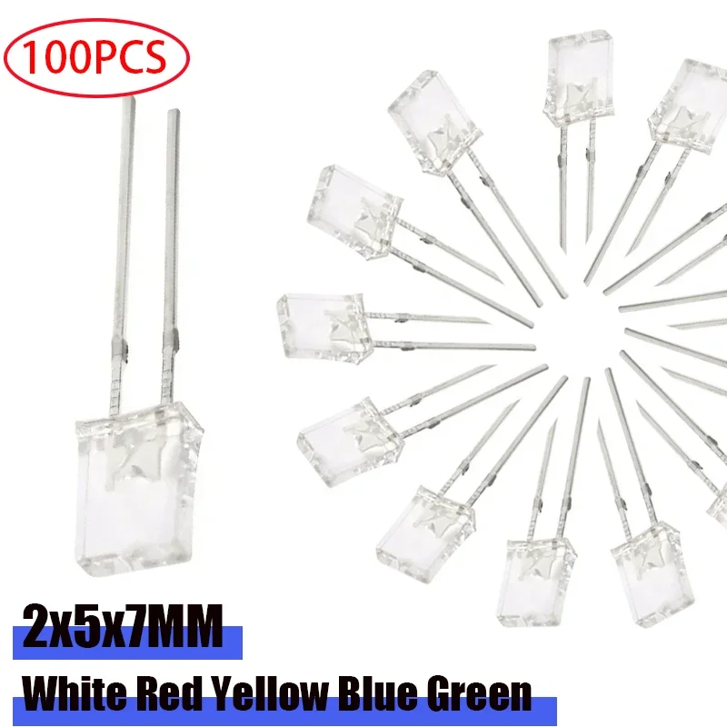 100PCS Square 2*5*7…