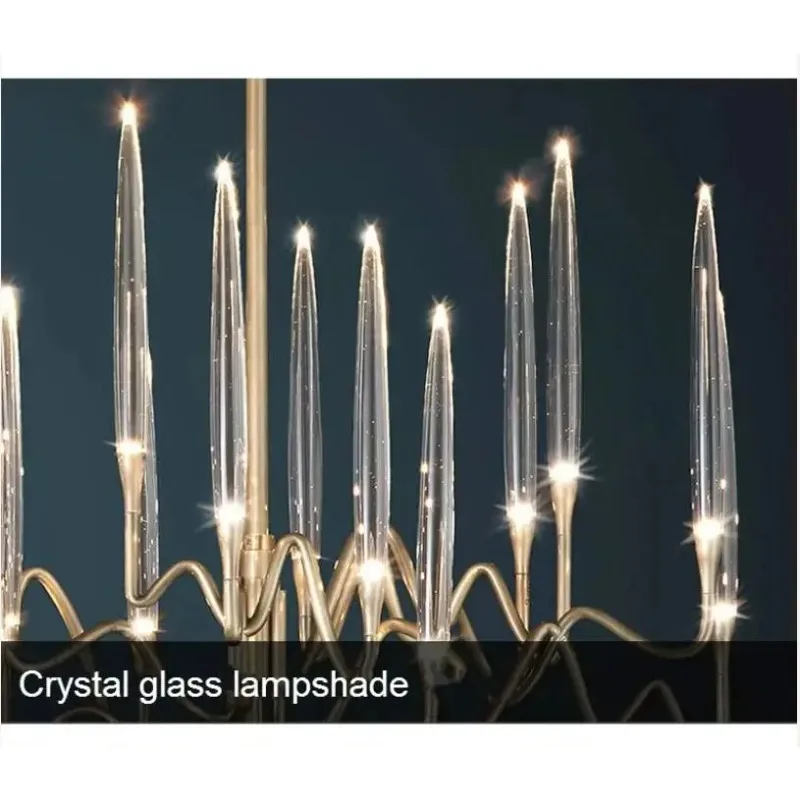 Nordic Modern Light Luxury Living Room LED Chandelier Novelty Tree Branch Decoration Lamp Dining Room Bedroom Crystal Chandelier