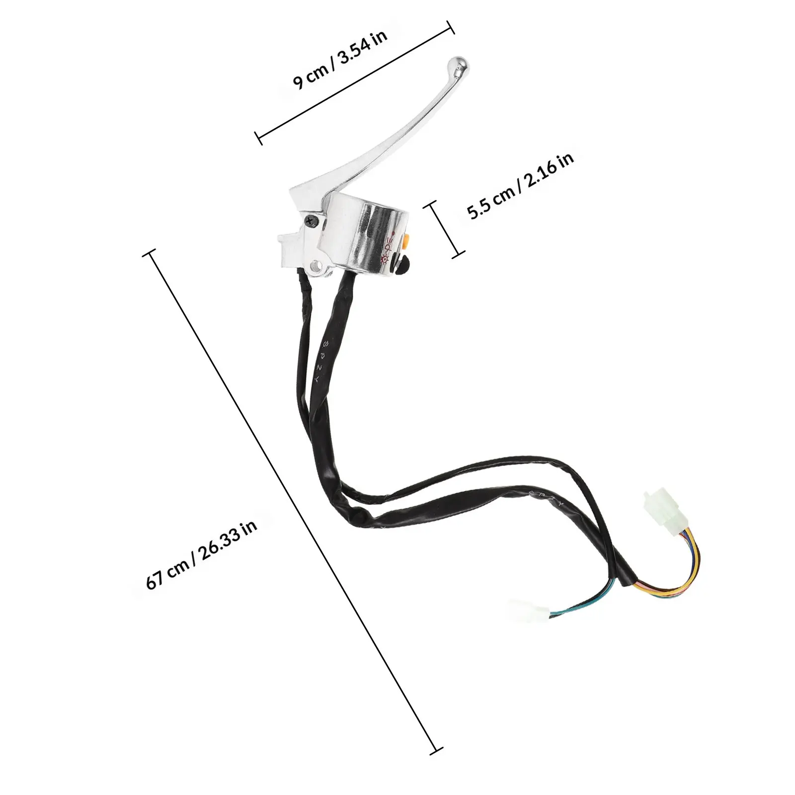 1Pair Motorcycle Clutch Brake Handle Lever Aluminum Multi-Function Universal Motorbike Brake Lever Switch Electric Scooter