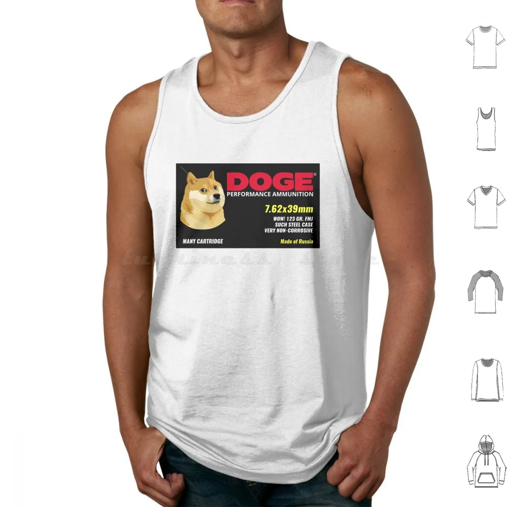 Hq Doge Russian Ammo Meme Tank Tops Vest Sleeveless Doge Ammo Performance Ammunition Ammo Ammo Meme Ammunition Doge Cartridge
