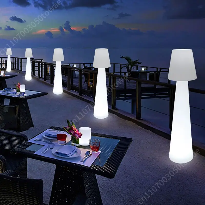 LED Stage Lights Solar Street Lights Outdoor Furniture Garden Landscape Lamp Change Waterproof Feature PE 16color Floor Lamp