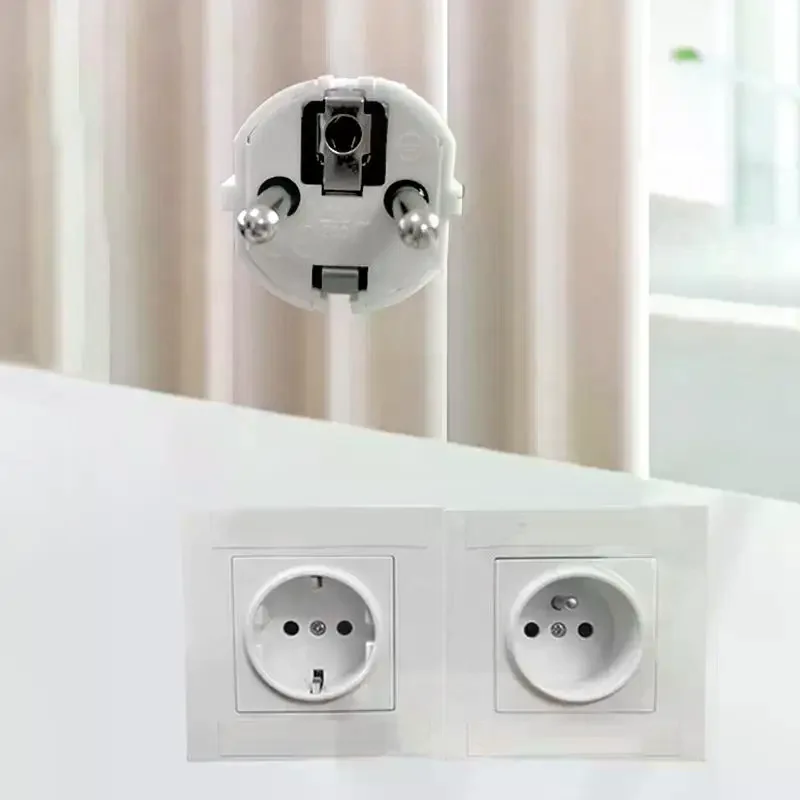 Schuko Plug Power Strip 3-Outlet 7-Hole German Standard Outlet Socket Home Electronics Extension Cord 0.3/0.5/1/2/