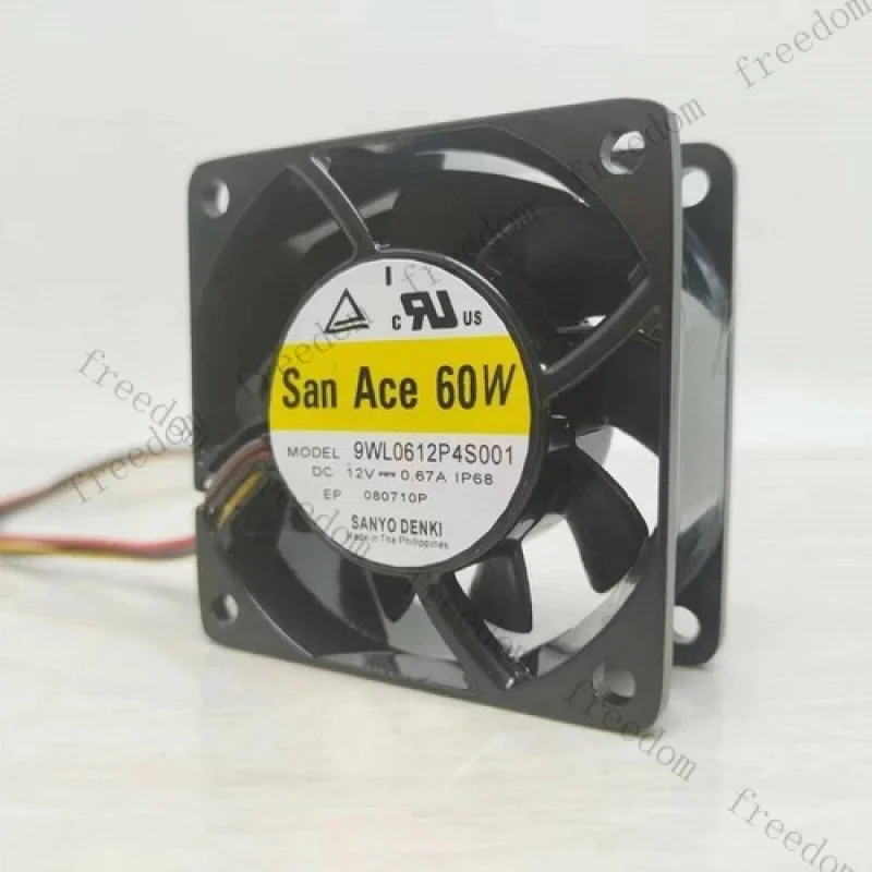 HTS   FOR  sanyo 9WL0612P4S001 DC12V 0.67A 4-wire IP68 waterproof fan 1PCS