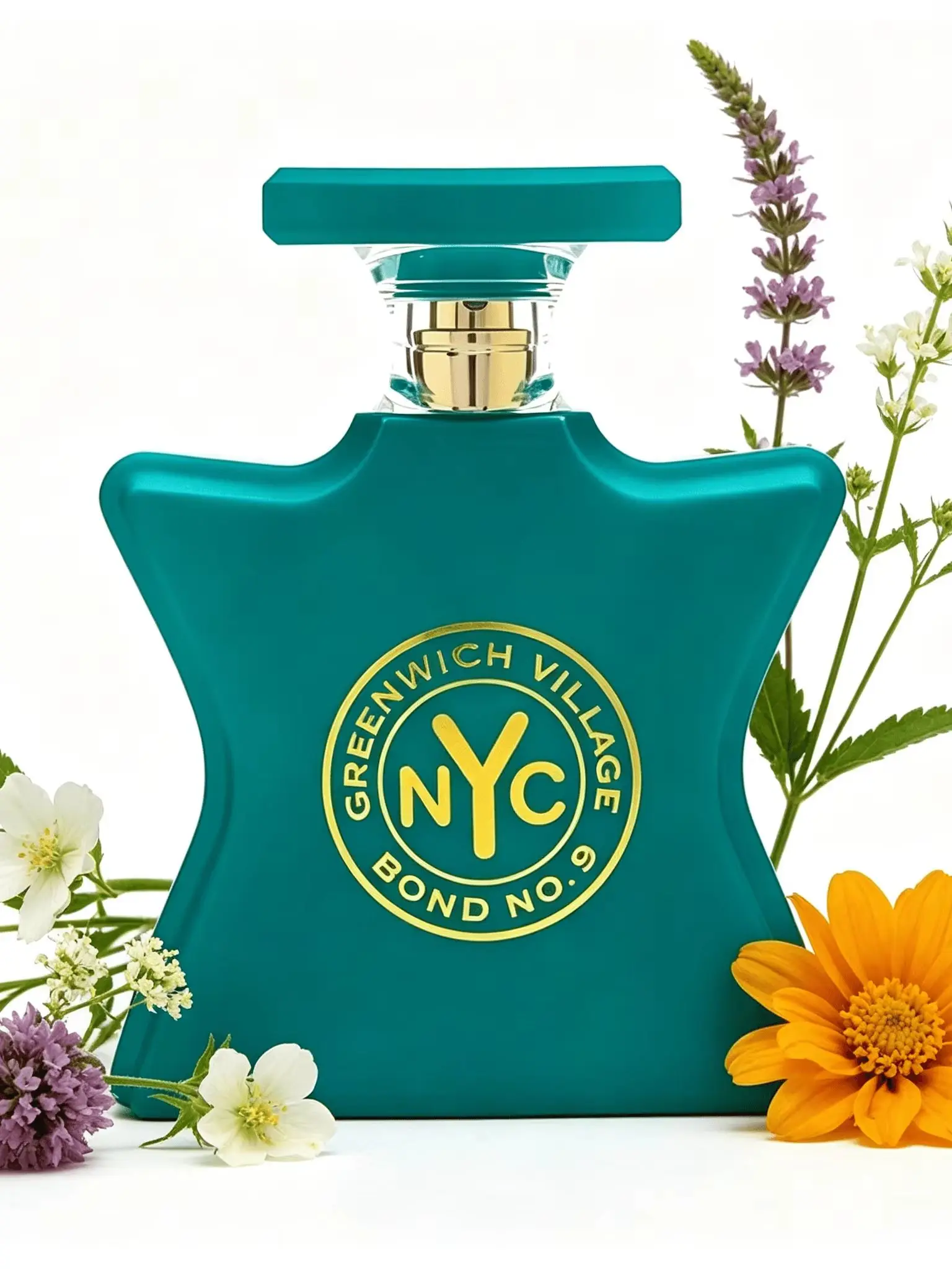 Bond No.9 Greenwich Village Unisex Eau De Parfum 100ml Frischer Holziger Aromatischer Duft Langanhaltendes Parfüm-Spray Matte Türkisfarbene Flasche Luxusgeschenk für Männer und Frauen