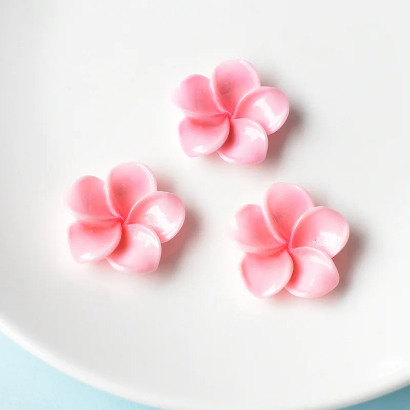 5pcs cute colorul flower cartoon resin flatback cabochons for diy jewelry making handmade crafts materials